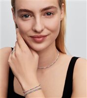 Collana Pandora Donna Classic Stone in Argento Cubic Zirconia 394648C01-40 - 394648C01-40
